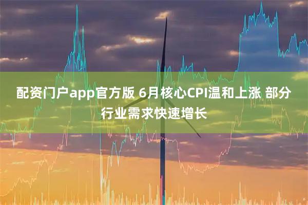 配资门户app官方版 6月核心CPI温和上涨 部分行业需求快速增长